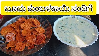 ಬೂದು ಕುಂಬಳಕಾಯಿ ಸಂಡಿಗೆ | Traditional style Ash gourd sandige/ fries