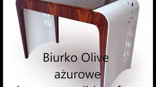 Biurko Olive z solid surface - termoformowanie