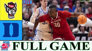 Duke vs NC State FULL GAME  | Mar 31,2024 | NCAA Men's Basketball Championship| NCAA basketball