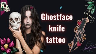 How to draw ghostface // buck 120 // knife ghostface // scream