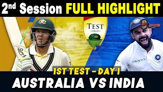 Australia Vs India || 2nd Session Full Highlight 1st Test - Live ...