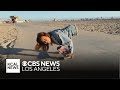 LA County woman who was born without legs sets record for longest handstand on skateboard