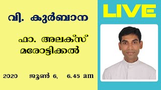 റവ. ഡോ. അലക്സ് മരോട്ടിക്കൽ 🔴തത്സമയ  വിശുദ്ധ കുർബാനയർപ്പണം II LIVE MASS II SYRO MALABAR