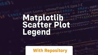 matplotlib scatter plot legend