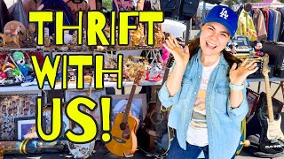 A day at the FLEA MARKET in LA - Thrift with us!!