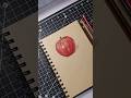 Apple drawing | colored pencils | mini tutorial | realistic art #shorts