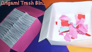 How To Make Trash Bin From Paper | Origami Paper Trash Bin | Moon Crafts Gallery #shorts #shortvideo