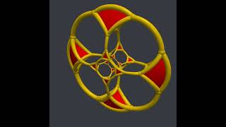 Stereographic truncated tesseract (Python)