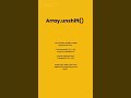 array unshift() method in javascript