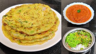 Green peas Adai | பச்சை பட்டாணி அடையும் கார சார சட்னியும்...மாவு அரைக்காமலேயே அருமையான அடை ரெடி...