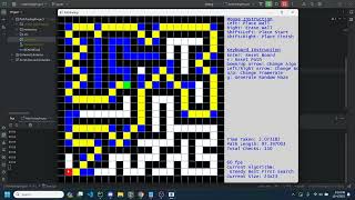 DSA Final Project Pathfinding Algorithm Visualizer in C++ using SFML!