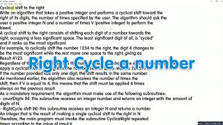 Flowgorithm - Cyclical shift to the right