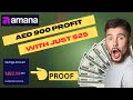 How i make AED 900 with AED 95 investment with amana app