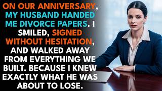 My Husband Handed Me Divorce Papers On Our Anniversary I Smiled Signed Immediately And Walked Awa...