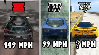 The FASTEST CAR in Every GTA Game! (GTA 3 → GTA 5)