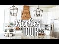 MODERN FARMHOUSE KITCHEN TOUR 2019 // DIY RAE DUNN DISPLAY