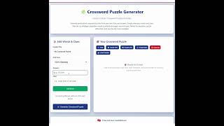 Looking to create fun crossword puzzles? Try this FREE tool! 🧩