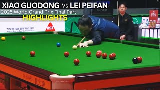 Xiao Guodong Vs Lei Peifan Final Frame 2025 World Grand Prix #snooker2025