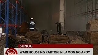 24Oras: Warehouse ng karton, nilamon ng apoy