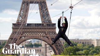 Eiffel Tower zipline: Take a thrill-seeking ride off the Paris landmark