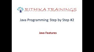 Java Programming #2|Java Features|Java Buzzwords