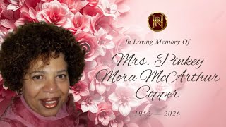 Celebration of Life services for Mrs. Pinkey Mora McArthur Copper