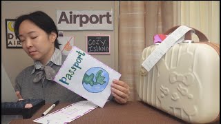 ASMR  Airport Check-in Role Play  (soft spoken)