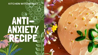 Anti-Anxiety Spell | Chamomile Lemon balm cake & sea salt honey creme | Kitchen Witchery