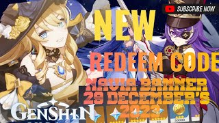 New redeem code genshin impact 29 December 2023 last year