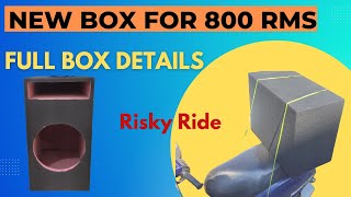 New enclosure for 800 to 1200 RMS subwoofer// RED MDF /खतरों का खिलाड़ी बनकर लाया box