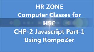 CHP-2 Javascript Part-1 using KompoZer