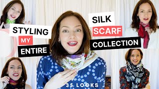 Styling all of my silk scarves - 35 looks!  Style | Fashion | Beauty | Mindset