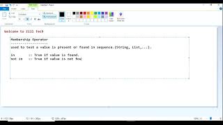 8) Membership Operator in python