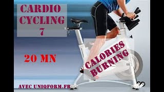 CALORIE DESTROY SUR VOTRE VELO D'APPARTEMENT : CARDIO CYCLING N° 7 :  20 mn