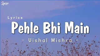 Pehle Bhi Main - Vishal Mishra Song Lyrics | Animal Movie Song (Lyrics)