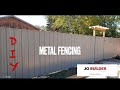 DIY METAL FENCING with wooden post