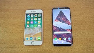 iPhone 7 iOS 11 vs Samsung Galaxy S8 Android 7.0 Nougat - Speed Test! (4K)