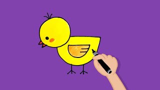 쉽고 간단한 병아리 그리기! How to draw chick!