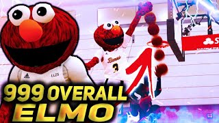 9 FOOT ELMO 999 OVERALL RIM PROTECTOR CATCHES SHOTS WITH TWO HANDS IN NBA 2K21..