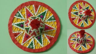 How To Make JAPI(Assam's Traditional Hat)| BIHU Special Craft | Room Decor Craft | CRAFTSWOMAN