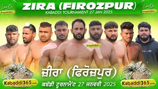 🔴[Live] Zira (Firozpur) Kabaddi Tournament 27 Jan 2025