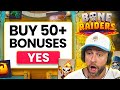 BUYING OVER 50 BONUSES on BONE RAIDERS!! WAS IT WORTH IT?! (Bonus Buys)