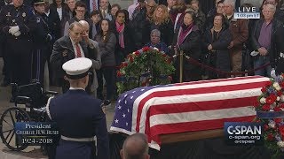 Sen. Bob Dole salutes President George H.W. Bush (C-SPAN)