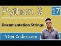 Python Tutorial #17: Documentation Strings or DocStrings
