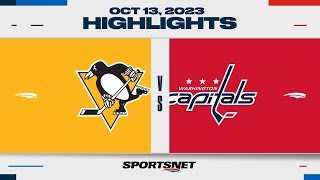 NHL Highlights | Penguins vs. Capitals - October 13, 2023