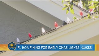 Florida homeowner facing HOA fines for putting Christmas lights up too early