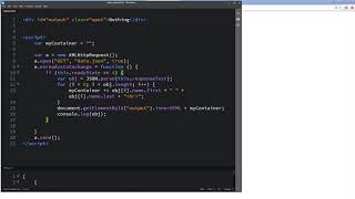 64 JavaScript External JSON file Data using AJAX