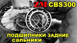 ZM CBS300 / ПОДШИПНИКИ ЗАДНЕЙ СТУПИЦЫ / САЛЬНИКИ / ЗАМЕНА