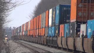 Huge Gigantic CSX Double Stack Train