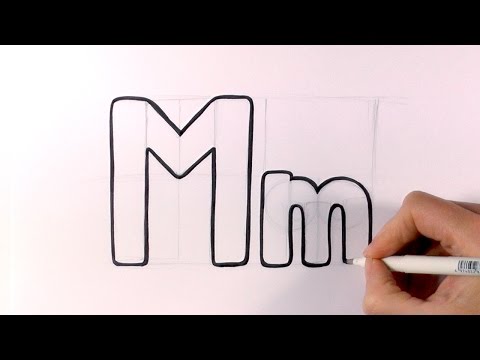 Bubble Letter M Cartoon